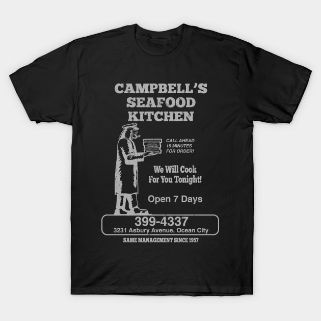 Campbell's Seafood Kitchen - Grey Print T-Shirt by mcillustrator